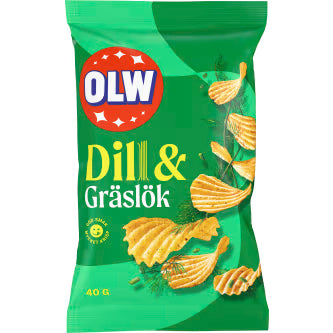 Dill & Gräslök Chips Olw 40g