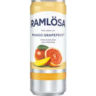 Mango Grapefrukt, Ramlösa Kolsyrat Vatten Burk Ramlösa 33cl