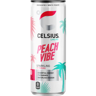 Peach Vibe White Peach Energidryck Burk Celsius 35,5cl