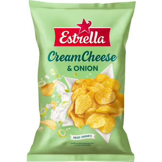 Cream Cheese Onion Chips
Estrella 175g