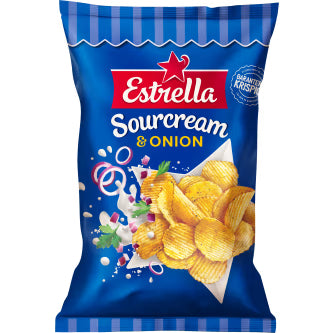 Sourcream Onion Chips Estrella 275g